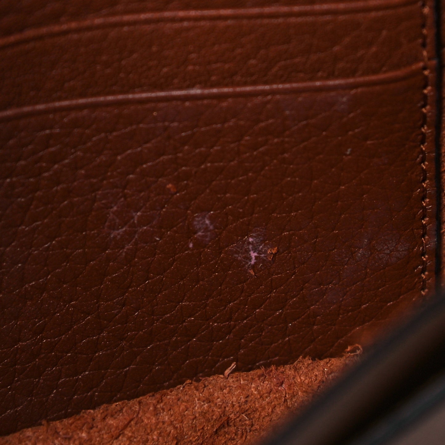 Pebbled Calfskin Rockstud Envelope Wallet on Chain Bright Cognac