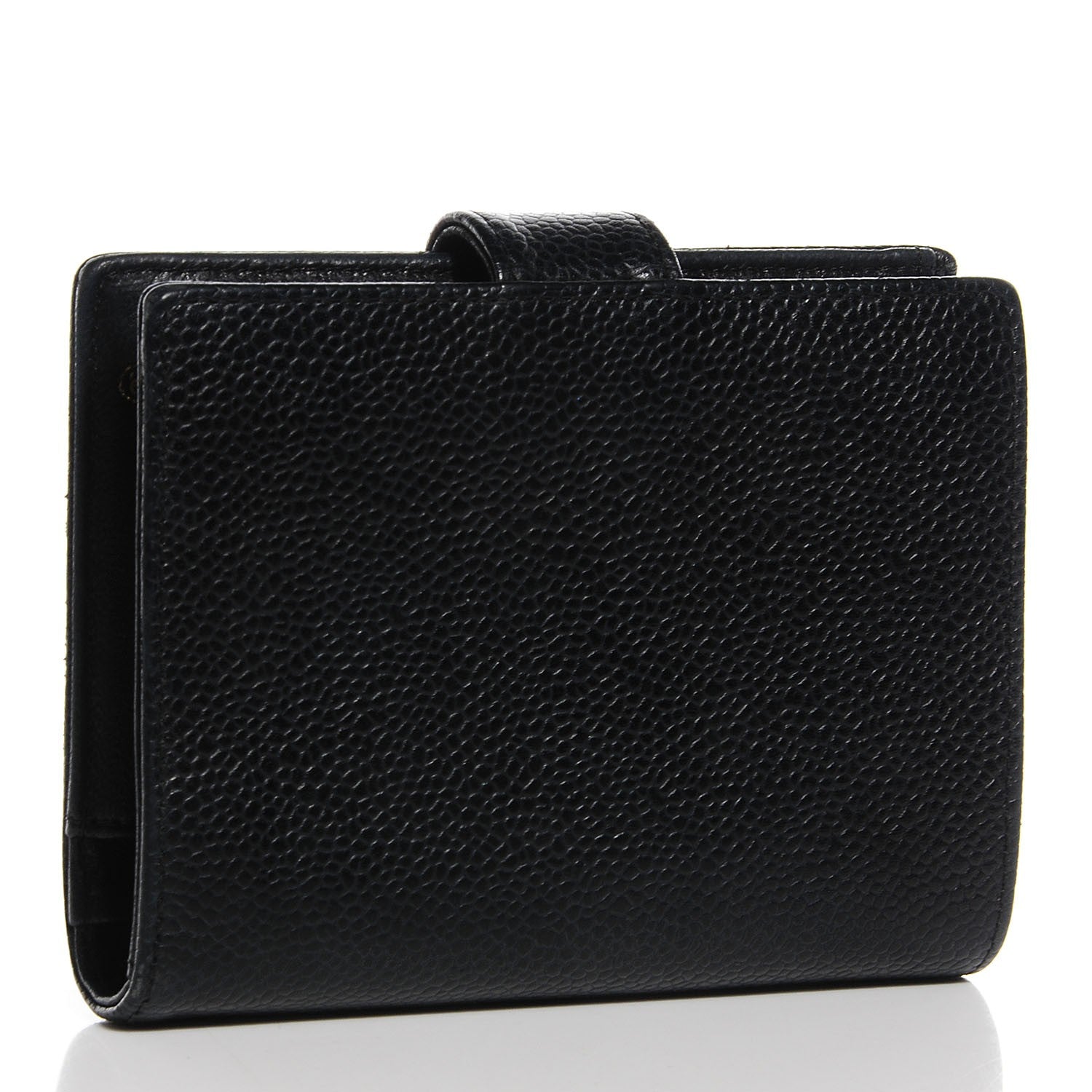 Chanel Caviar Timeless CC Compact French Wallet Black 3 of 6