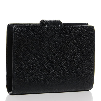 Chanel Caviar Timeless CC Compact French Wallet Black 3 of 6