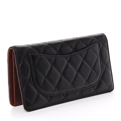 Chanel Lambskin Quilted Yen Wallet Black 3 of 8