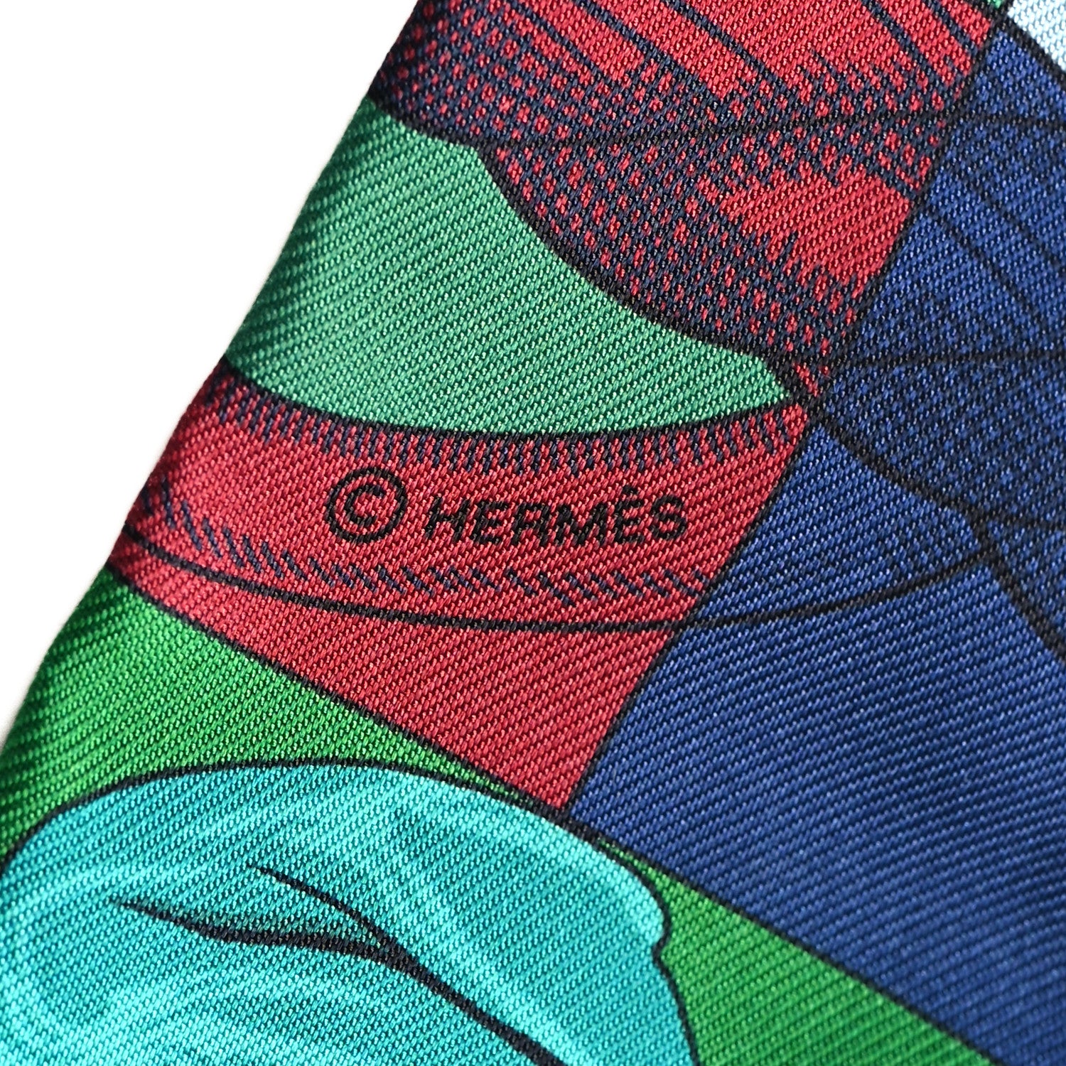 Hermes Silk Cavalleria d'etriers Twilly Emeraude Orange Turquoise 4 of 4