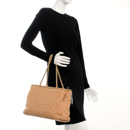 Chanel Lambskin Quilted Small Chain Me Tote Light Beige 2 of 7