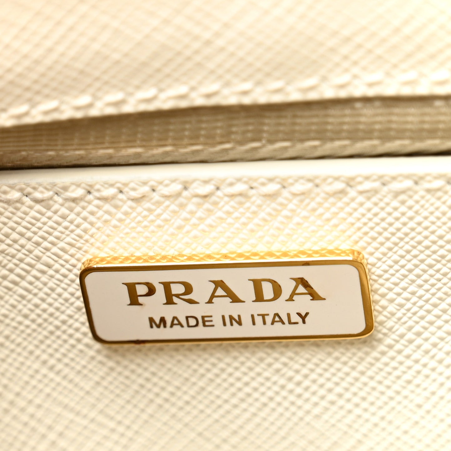 Saffiano Lux Micro Galleria Double Zip Tote White