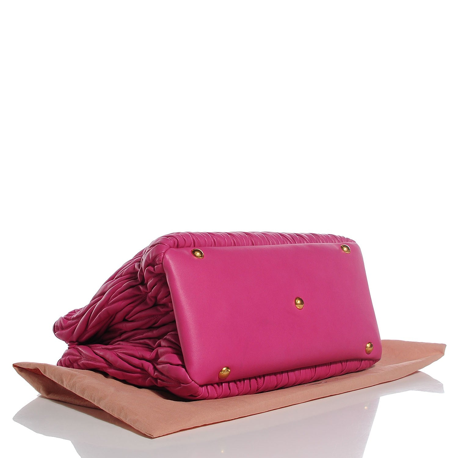 Miu Miu Nappa Matelasse Tote Fuxia 12 of 16