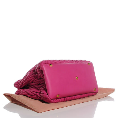 Miu Miu Nappa Matelasse Tote Fuxia 12 of 16
