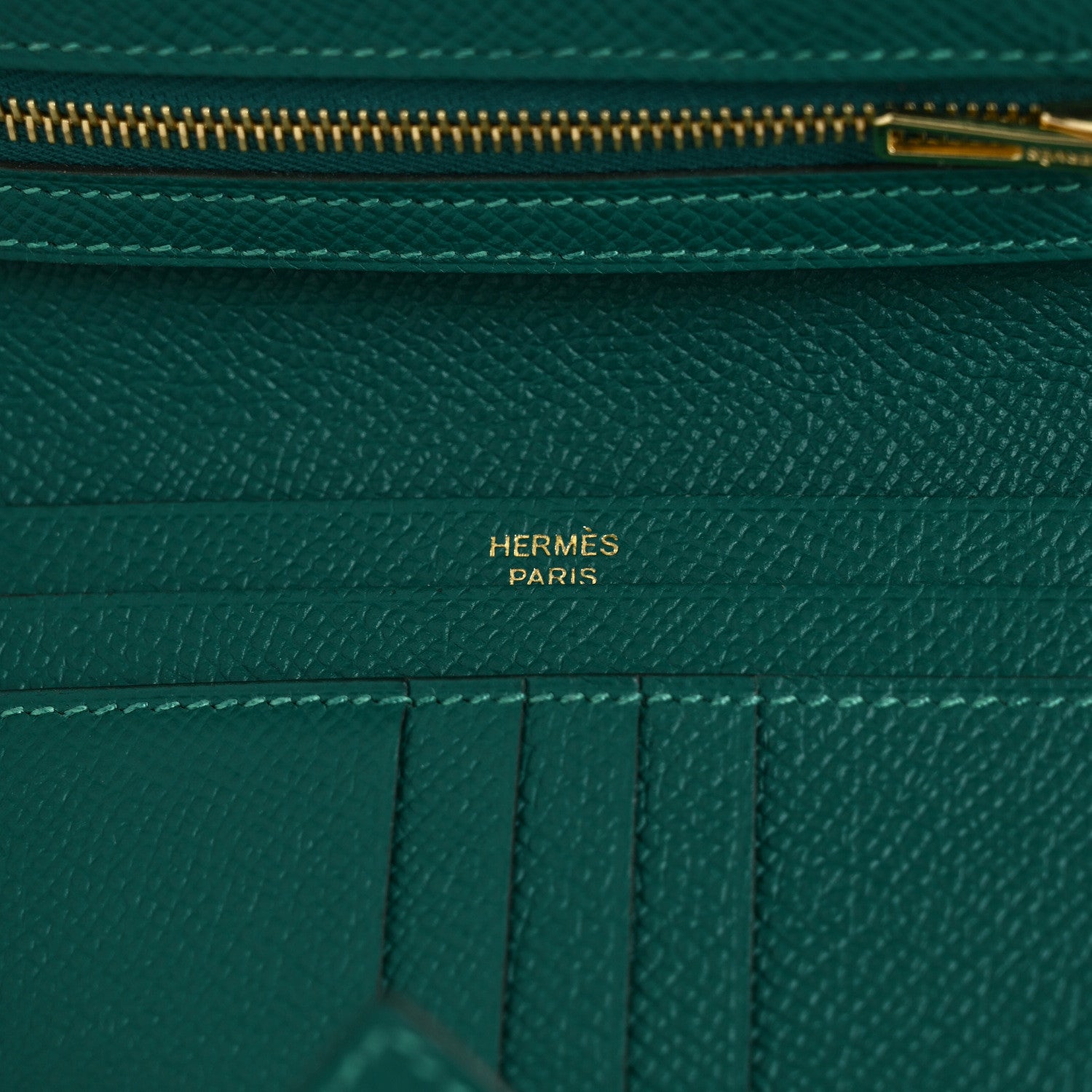 Hermes Epsom Bearn Compact Wallet Malachite 6 of 7