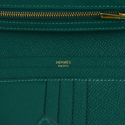 Hermes Epsom Bearn Compact Wallet Malachite 6 of 7