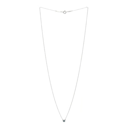 Tiffany Sterling Silver Aquamarine Elsa Peretti Color By The Yard Pendant Necklace 3 of 4