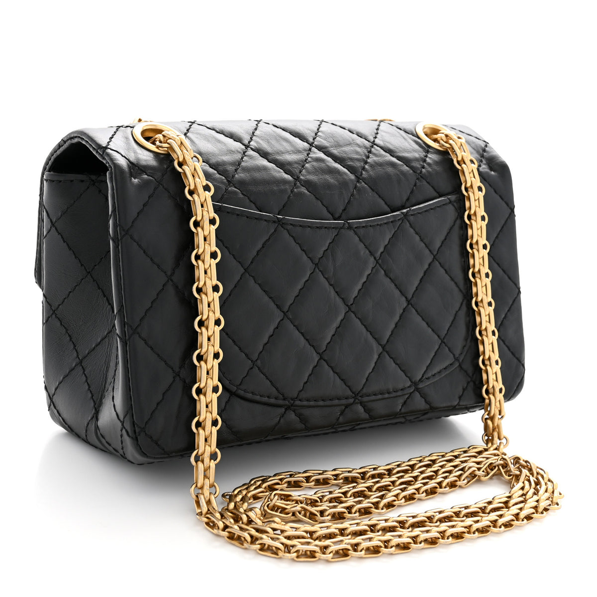 Chanel Aged Calfskin Quilted 2.55 Reissue Mini Flap Black 3 of 11