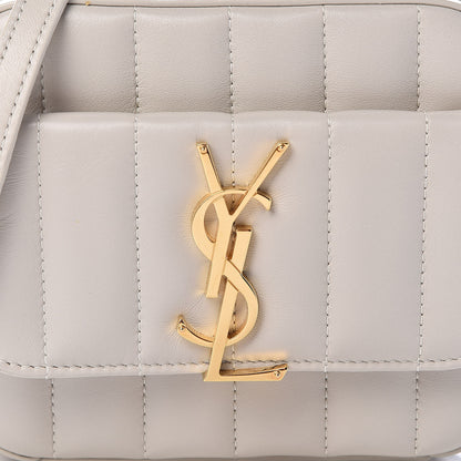 Saint Laurent Lambskin Matelasse Monogram Toy Vicky Camera Bag White 8 of 11
