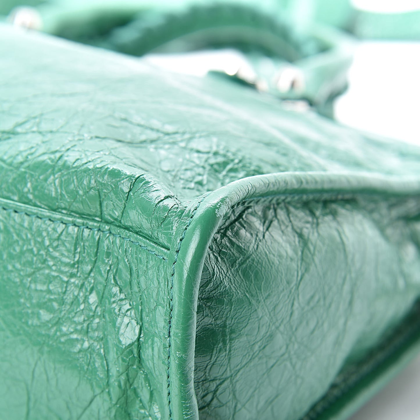 Agneau Classic Silver Hardware S City Magic Green