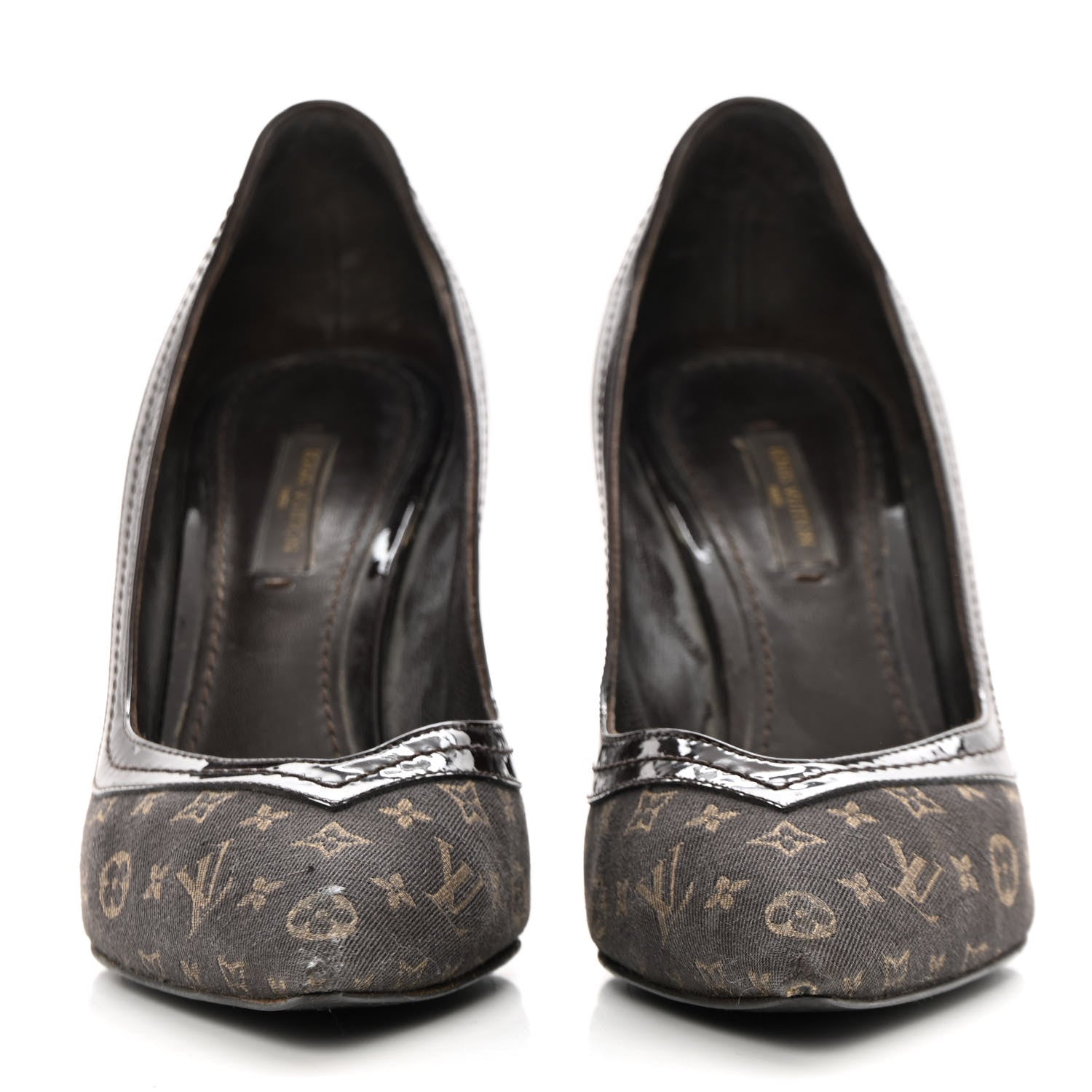 Louis Vuitton Mini Monogram Luxembourg Pumps 37 Brown 2 of 15