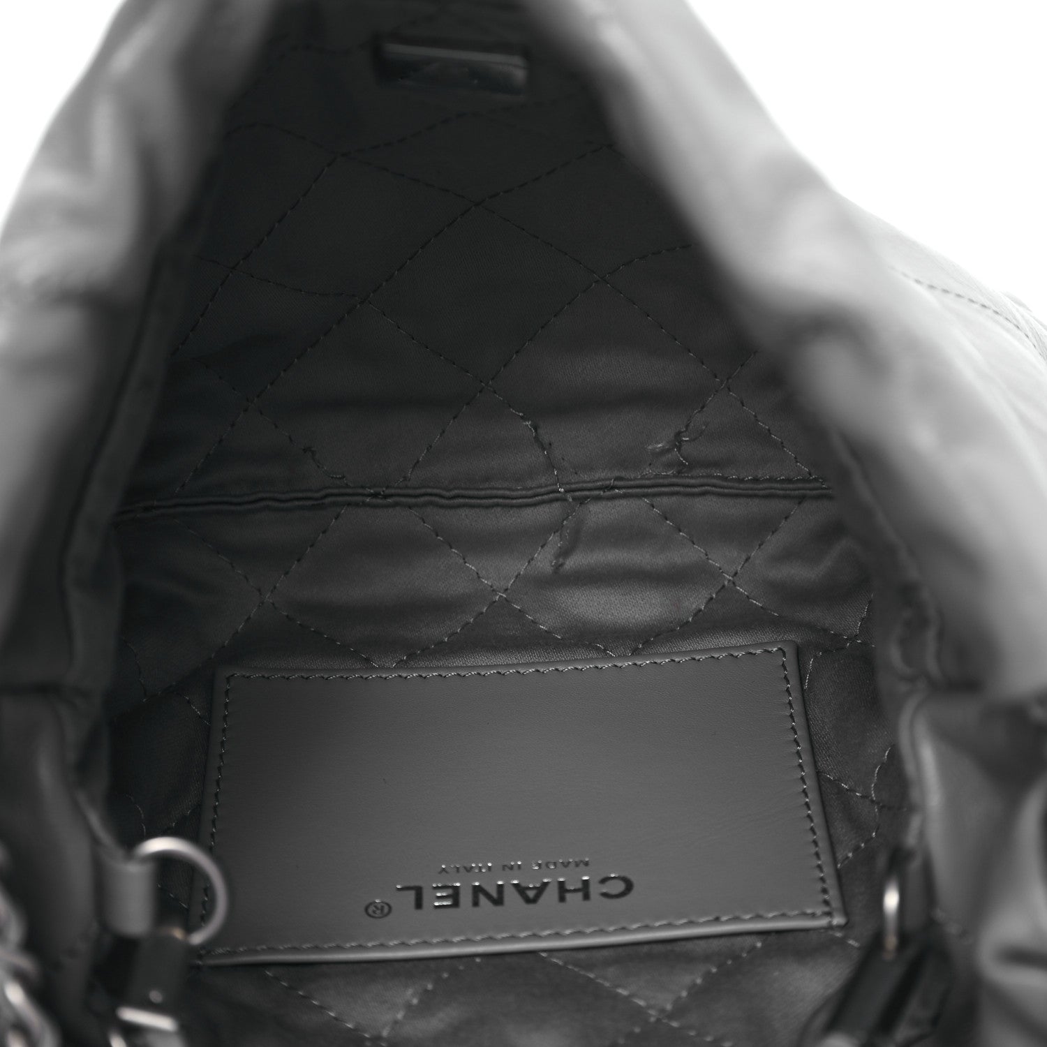 Chanel Shiny Calfskin Quilted Mini Chanel 22 Grey 5 of 13