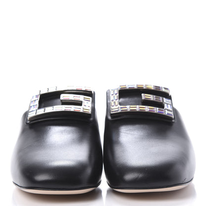 Gucci Malaga Kid Crystal Square G Madelyn Mules 42 Black 2 of 10