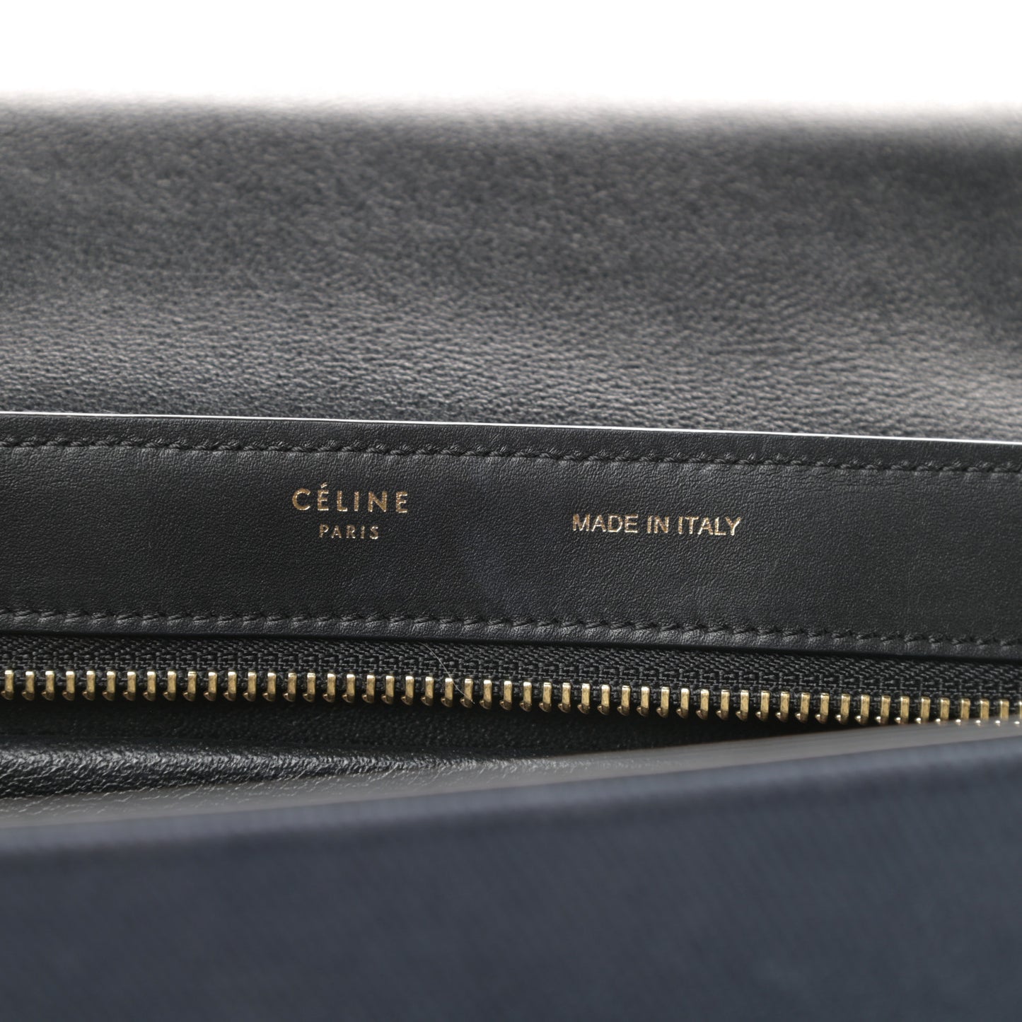 Smooth Calfskin Linen Small Tri-Color Trapeze Black Navy Blue