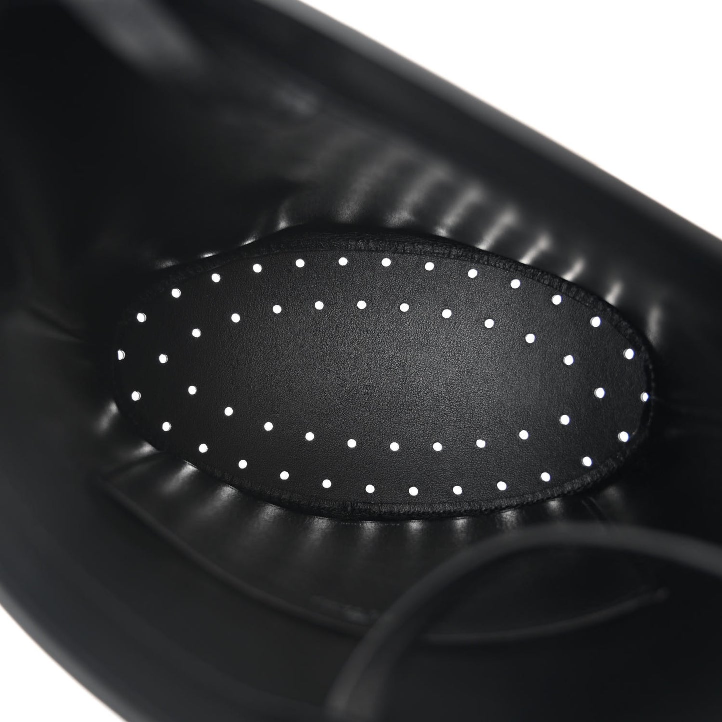 Smooth Calfskin Print Mini Pin Bucket Navy Black