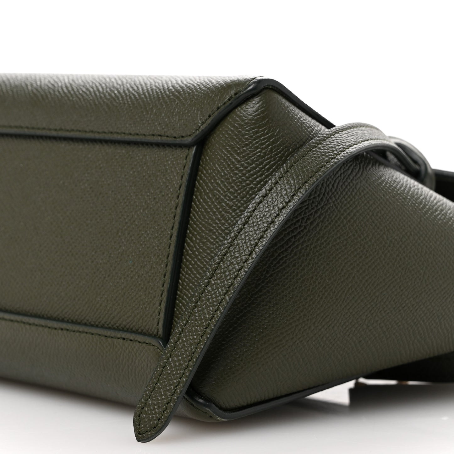 Grained Calfskin Nano Belt Bag Army Green