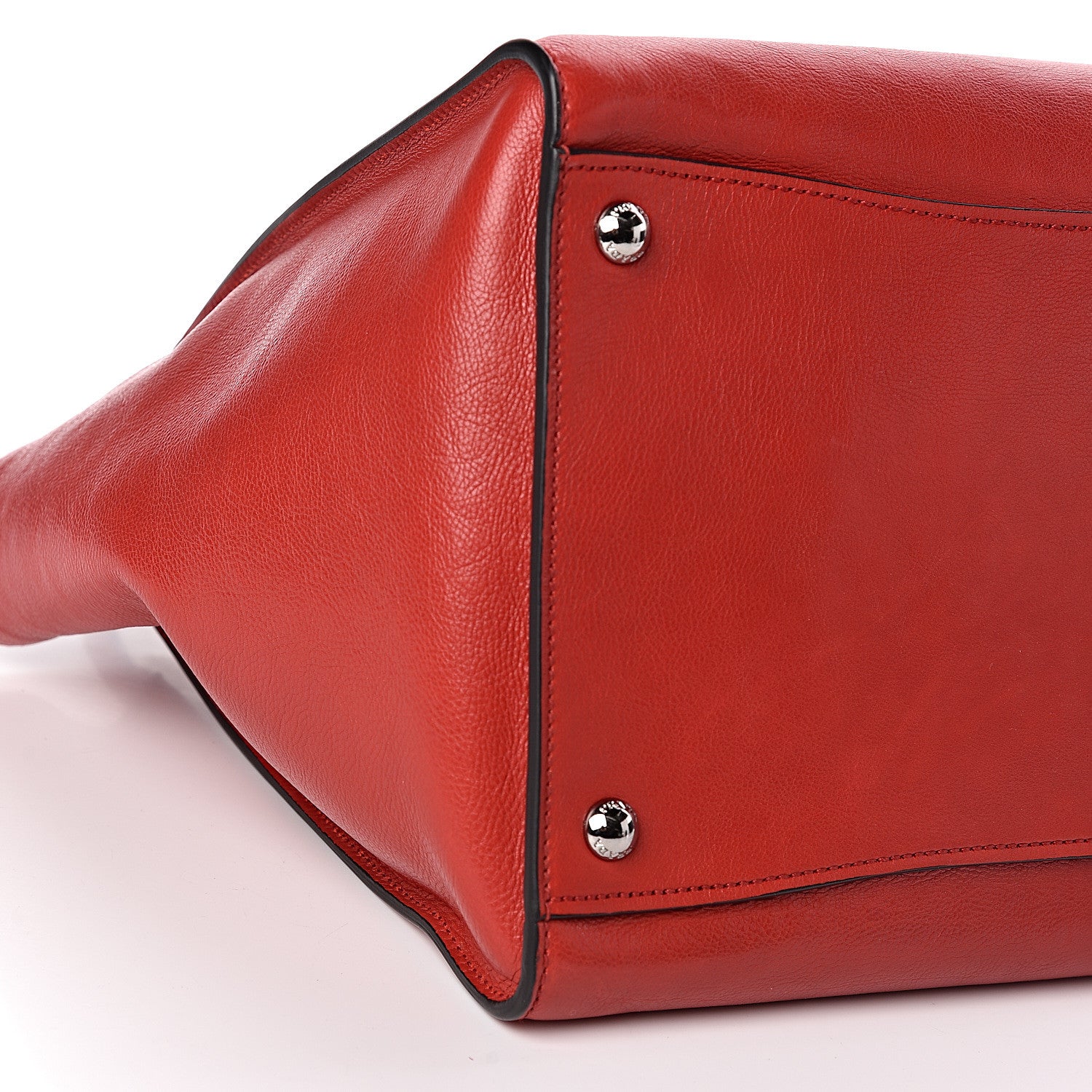Prada Glace Calfskin Twin Pocket Tote Fuoco 9 of 11