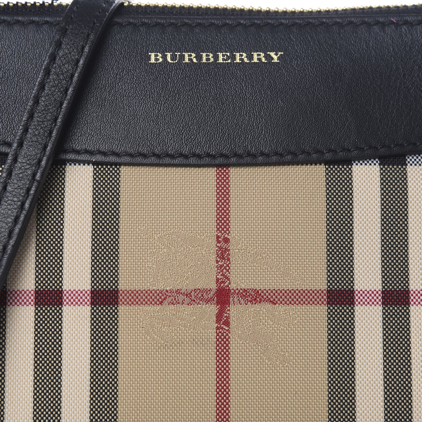 Horseferry Check Peyton Crossbody Clutch Bag Black