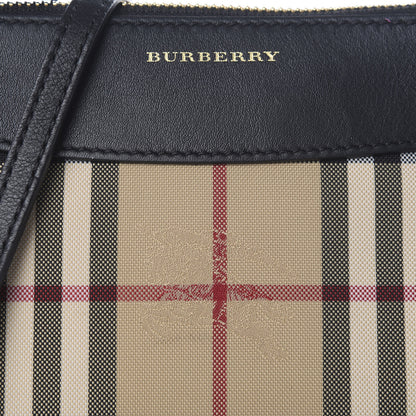 Burberry Horseferry Check Peyton Crossbody Clutch Bag Black 8 of 11