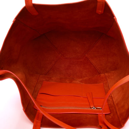 Celine Grained Calfskin Medium Horizontal Cabas Phantom Bright Orange 5 of 7