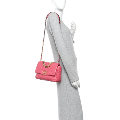 Chanel Lambskin Quilted Medium Chanel 19 Flap Light Pink 2 of 11