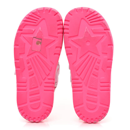 Christian Dior Technical Knit Jute Dioract 10mm Sandals 37 White Fuchsia 5 of 12