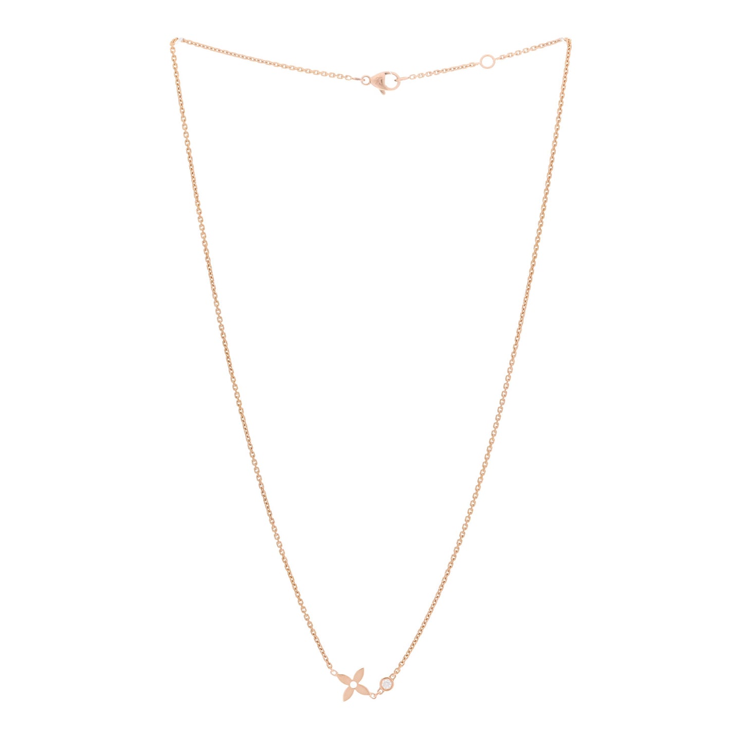 18K Pink Gold Diamond Idylle Blossom Pendant Necklace