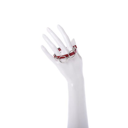 Hermes Swift Etrier Double Tour Bracelet T2 Rouge Casaque 2 of 6