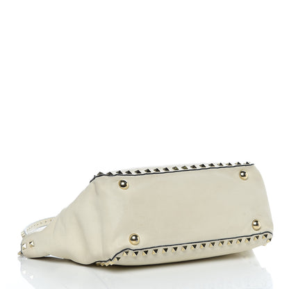 Valentino Garavani Vitello Small Rockstud Tote Ivory 5 of 35