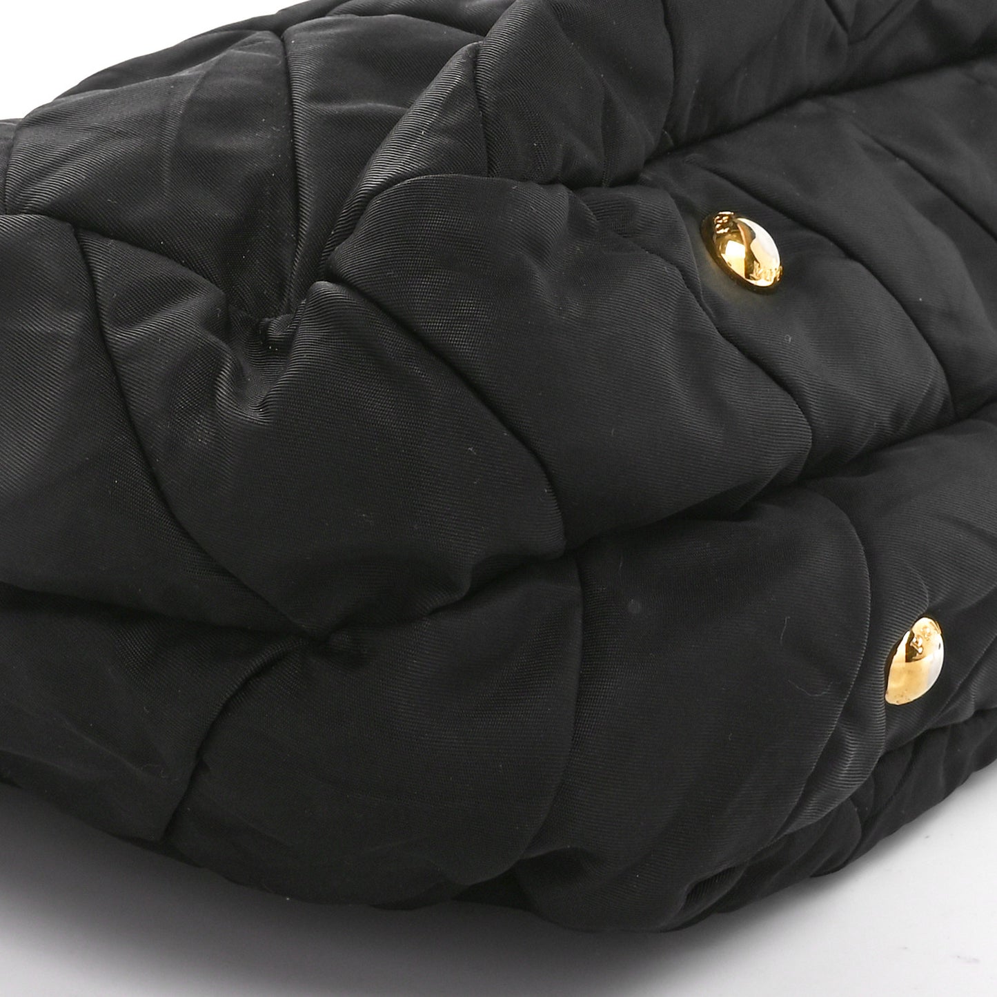 Tessuto Nylon Chevron Quilted Tote Black