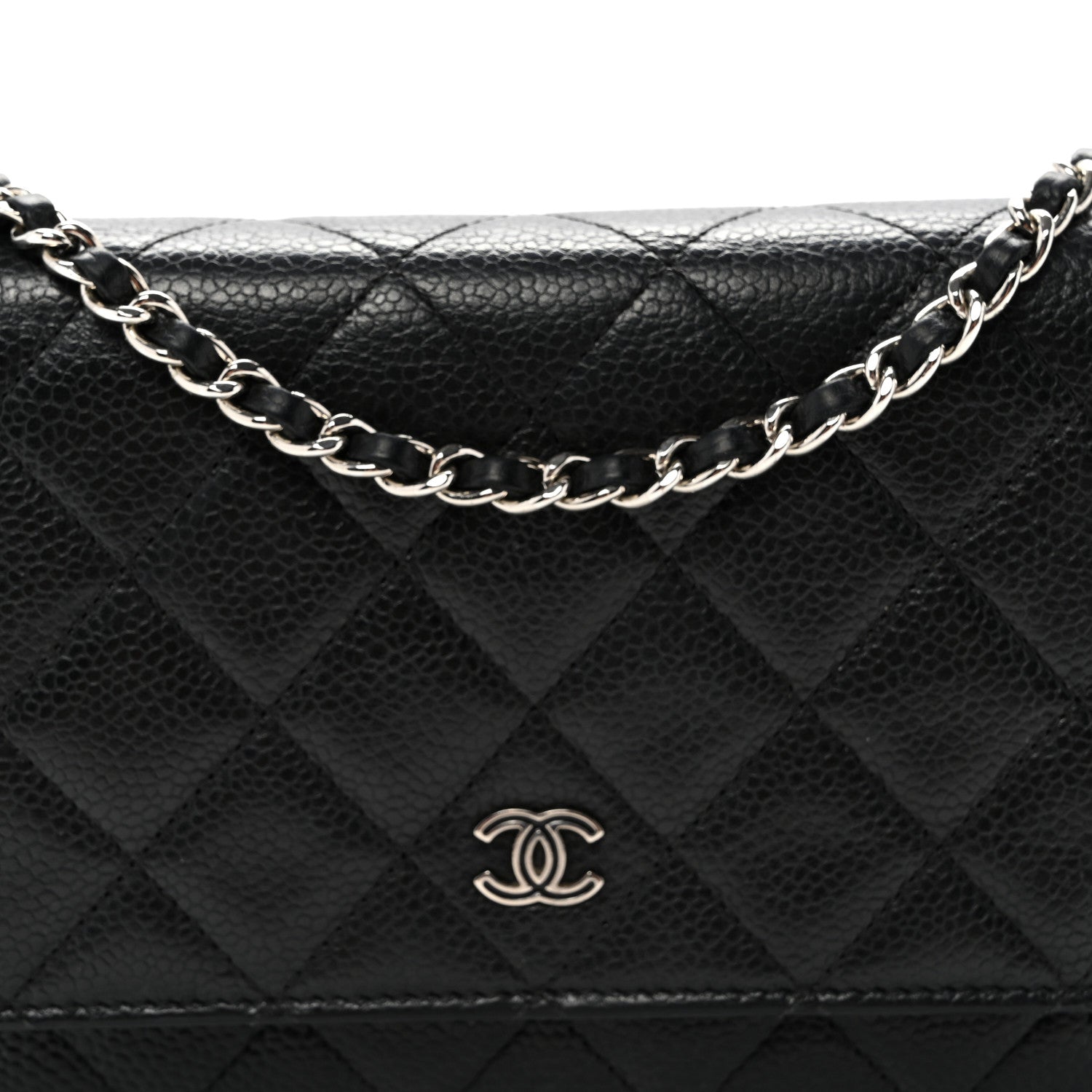 Chanel Caviar Quilted Wallet On Chain WOC Black 9 of 13