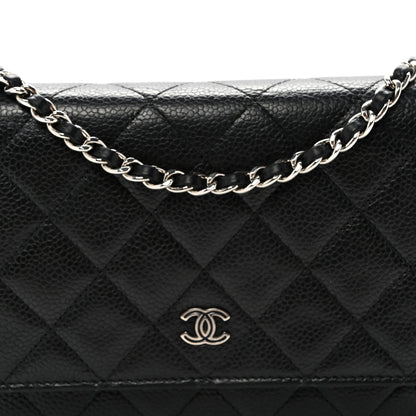 Chanel Caviar Quilted Wallet On Chain WOC Black 9 of 13