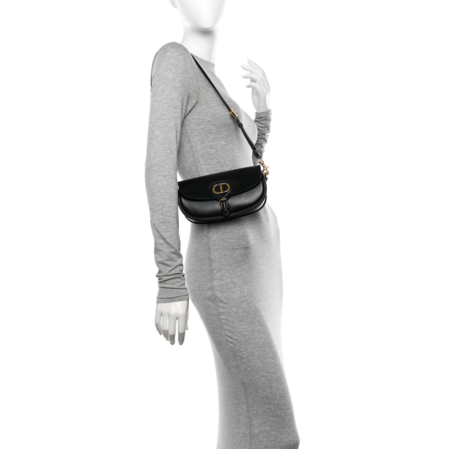 Box Calfskin East West Bobby Bag Black