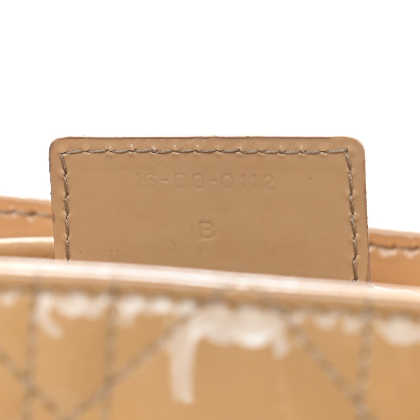 Patent Cannage Large Lady Dior Beige