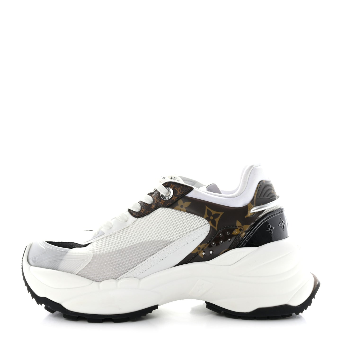 Monogram Calfskin Run 55 Sneakers 38.5 White
