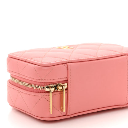 Chanel Lambskin Quilted Top Handle Mini Vanity Case Pink 8 of 9