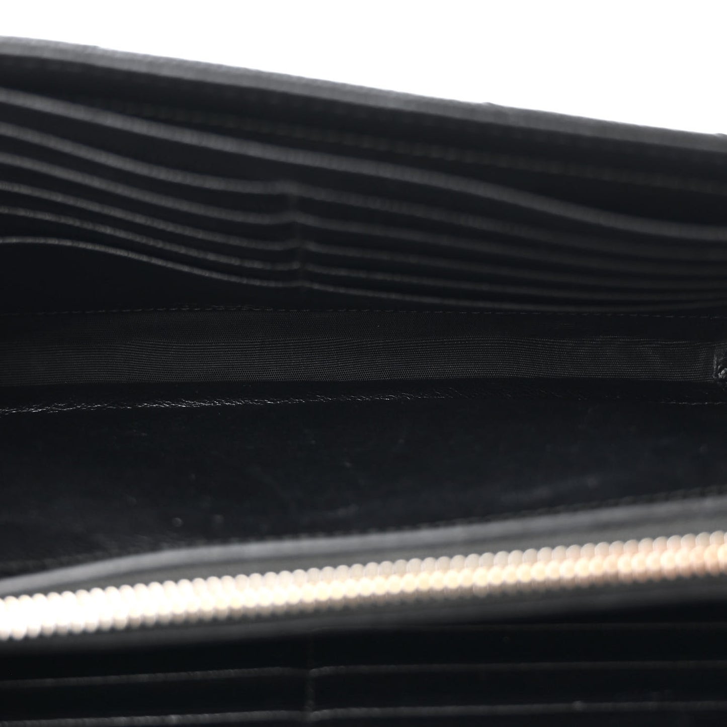 Grain De Poudre Matelasse Chevron Monogram Chain Wallet Black