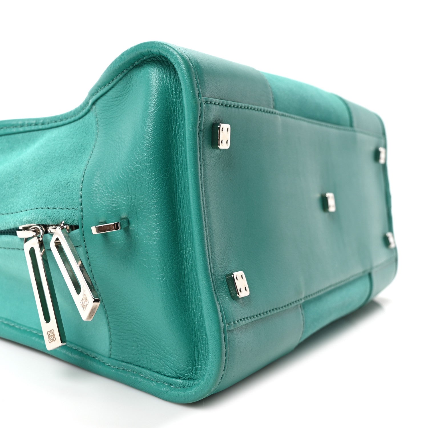 Loewe Suede Calfskin Amazona 28 Turquoise 8 of 9
