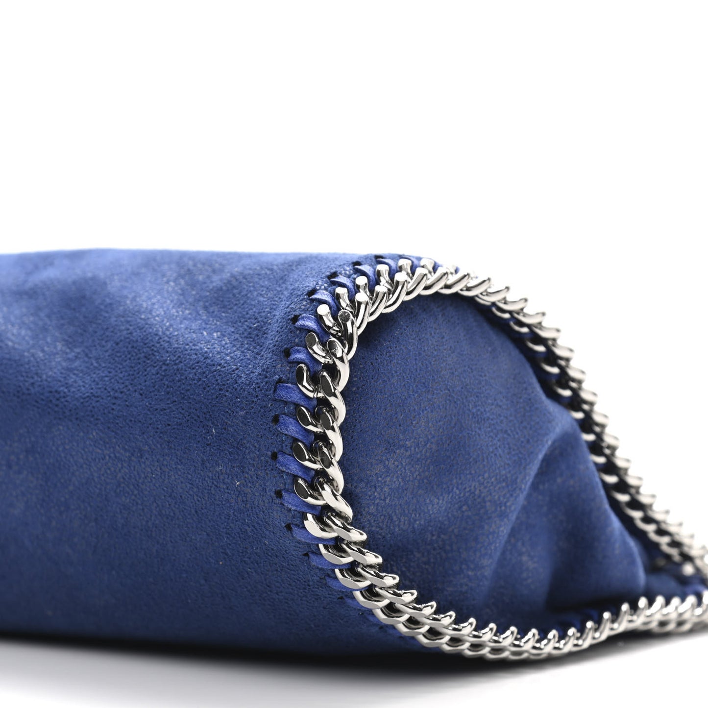 Shaggy Deer Mini Falabella Fold Over Tote Blue