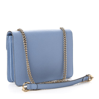 Gucci Dollar Calfskin Small Interlocking G Shoulder Bag Mineral Blue 3 of 11