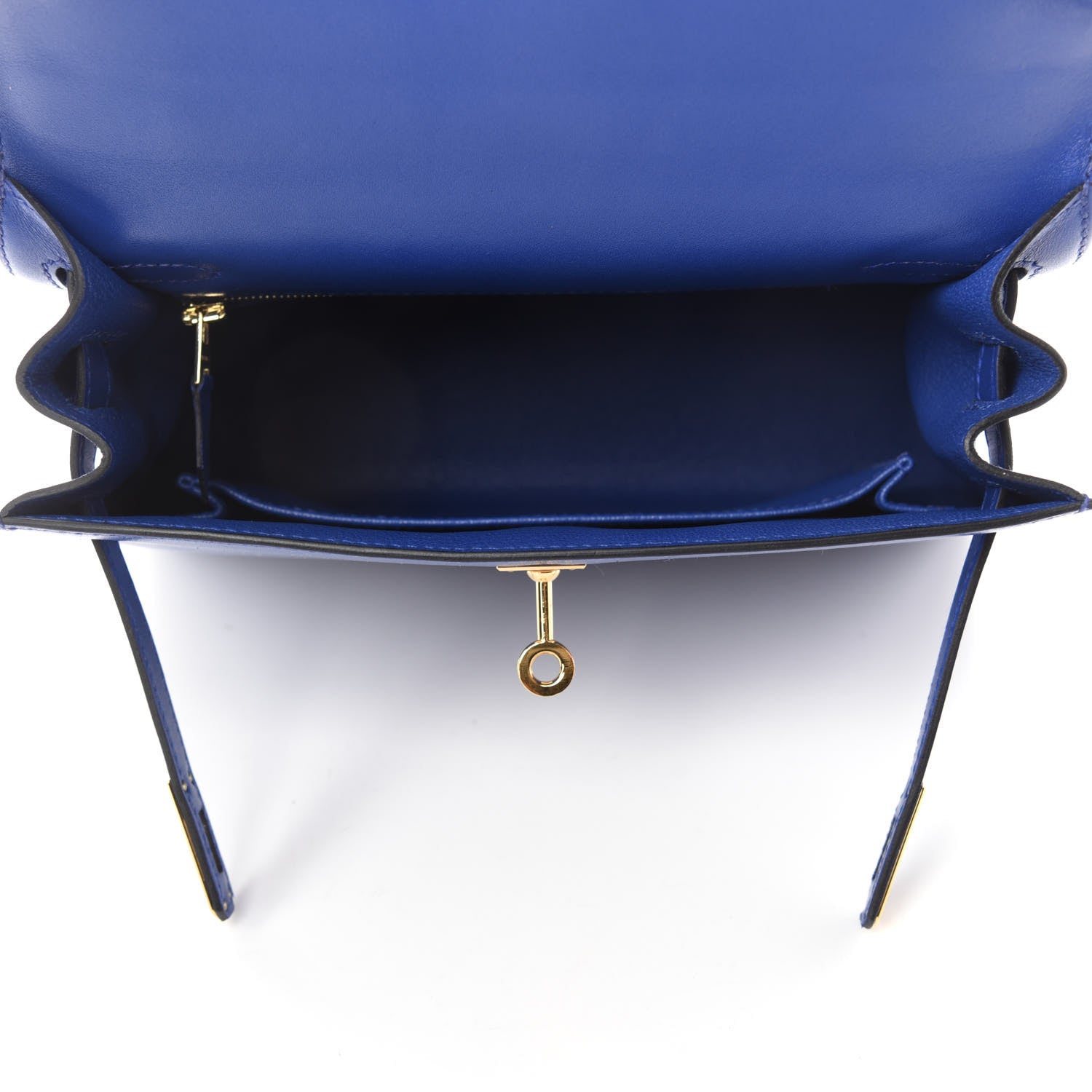 Hermes Tadelakt Kelly Sellier 25 Bleu Electrique 5 of 11