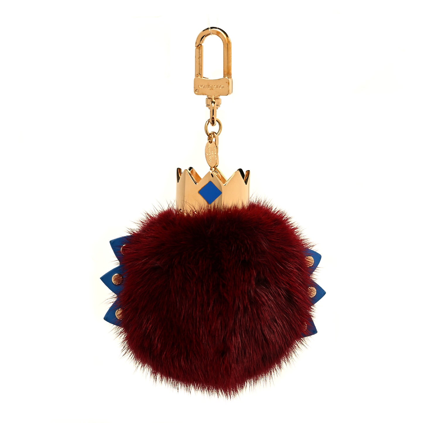 Mink Fur Totem Bag Charm Burgundy