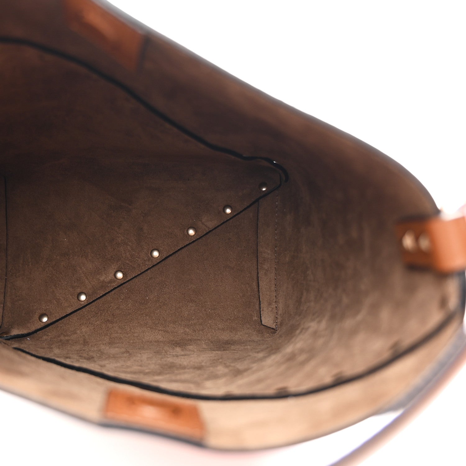 Valentino Garavani Calfskin Rockstud Wispy Bucket Bag Tobacco 5 of 12