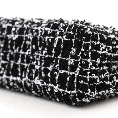 Chanel Tweed Quilted Nano Kelly Shopper Black White 10 of 12