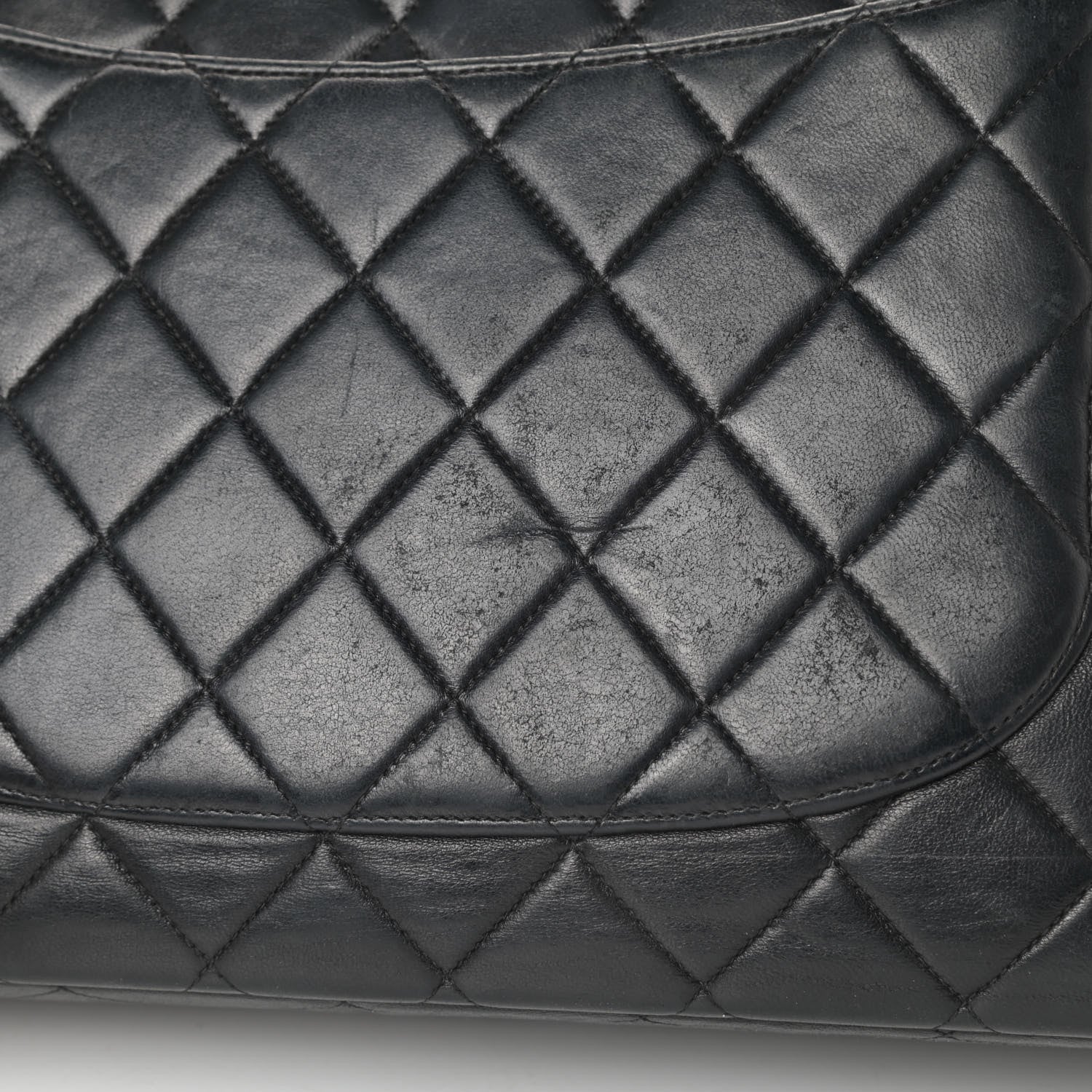 Chanel Lambskin Quilted XL Jumbo Single Flap Black 18 of 19