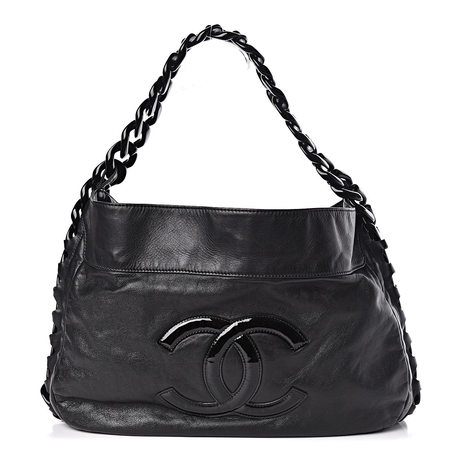 Chanel Calfskin Modern Chain Rhodoid Hobo Black 1 of 11