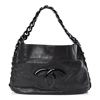 Chanel Calfskin Modern Chain Rhodoid Hobo Black 1 of 11
