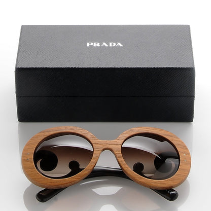 Prada Wooden Baroque Sunglasses SPR 27R Black Tortoise 7 of 7