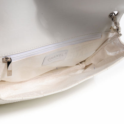 Chanel Patent Square Stitched CC Flap Clutch White 5 of 8